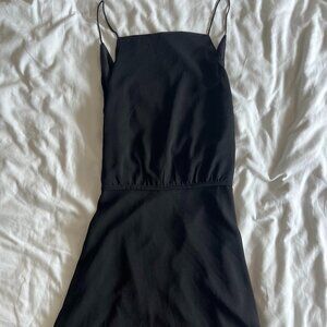 Farm Rio Square Neck Mini Dress in Black (size P)